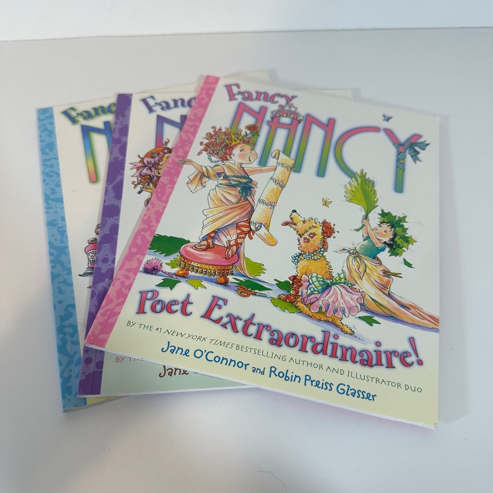 Fancy Nancy Book Lot 3 Jane O'Connor Poet Extraordinaire Aspiring Artist Beauty